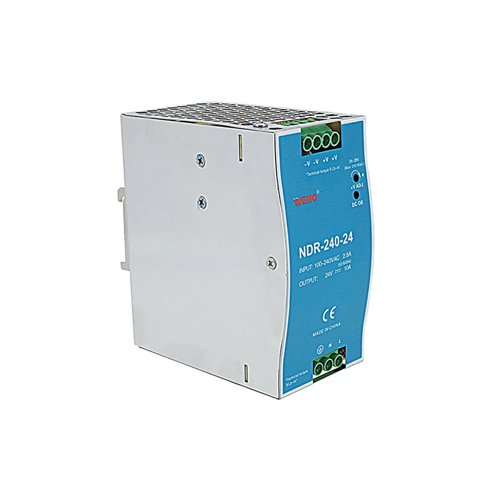 NDR-240 导轨电源产品图，不表示安装方式
